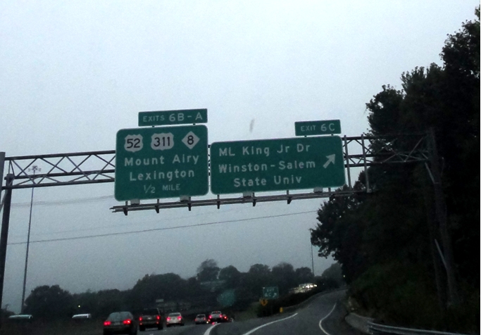 On the road to Winston-Salem